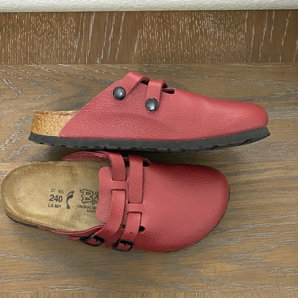 Birkenstock Cherry Red Clogs - Picture 3 of 4